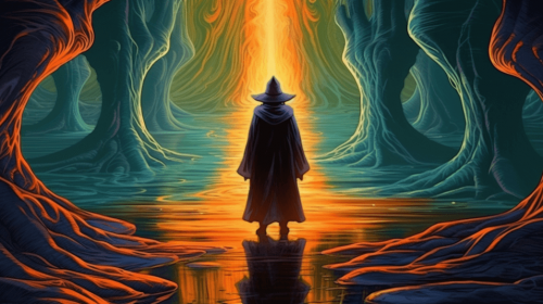 Grey_Fox_A_mysterious_traveler_clad_in_a_cloak_and_hat_at_the_e_a020d48e-b712-4dae-a357-d67b3413b618